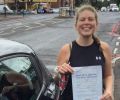 Rhiannon with Driving test pass certificate